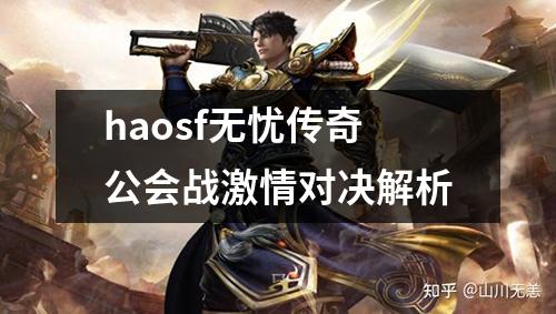 haosf无忧传奇公会战激情对决解析