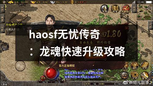 haosf无忧传奇：龙魂快速升级攻略